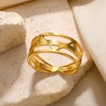 thumbnail image 6 of Adjustable Stainless Steel Ring, Simple Geometric Hollow Heart Shape Design, Unisex Ring for Everyday Wear, 6 of 7