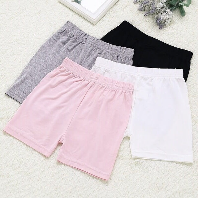 Korean Child Girls Shorts Modal Pants Children girls Shorts Safe shortsblack4T He Qiyong unisex