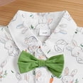 thumbnail image 6 of Baby Boy Easter Outfit Short Sleeve Lapel Button-Down Shirt with Elastic Shorts Set Toddler Boy Cute Clothing, 6 of 6