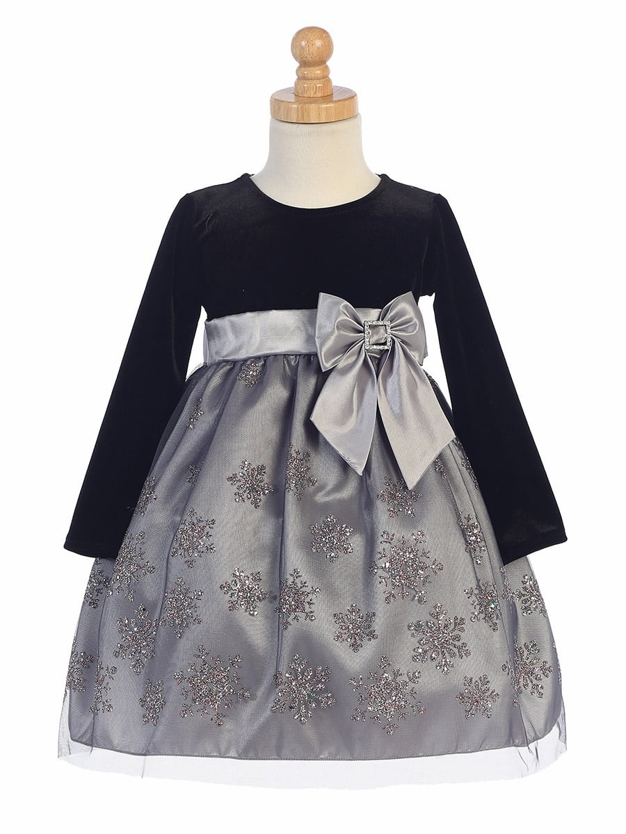 silver baby dress
