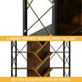 thumbnail image 5 of DWVO 70.8" Tall Bookshelf and Bookcase, Industrial 5 Tier Large Bookshelves, Standing Tree Book Shelves Organizer Wide Display Rack for Living Room,Bedroom, Home Office, Rustic Brown, 5 of 6