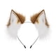 thumbnail image 4 of Tocado con orejas de zorro y orejas de gato, accesorio para el cabello Marrón, 4 of 8