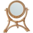 thumbnail image 1 of Rustic Rattan Desk Mirror Makeup Mirror Decorative Mirror Rattan Desktop Vanity Mirror, 1 of 6