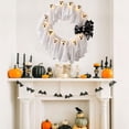 thumbnail image 2 of Halloween Ghost Wreath for Front Door，12 Glowing White Ghost Ribbon Wreath for Indoor & Outdoor Party Wall Window Porch Decoration，17.7 inches, 2 of 7