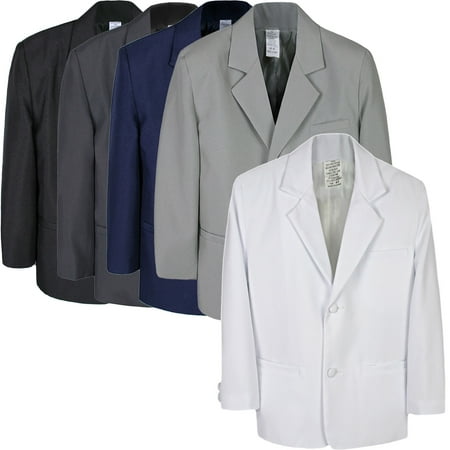 

Boys Toddler Kid Formal Wedding Black Dark Gray White Navy Blazer Jacket sz S-7