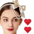 thumbnail image 3 of Pasadores de pelo en forma de corazón con almohadillas acolchadas para niñas; pinzas suaves para el cabello; 1 unidad, 3 of 3