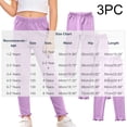 thumbnail image 3 of 3 Pack Girls Leggings Cotton Tights for Toddler Kids Soft Pants, 3 of 9