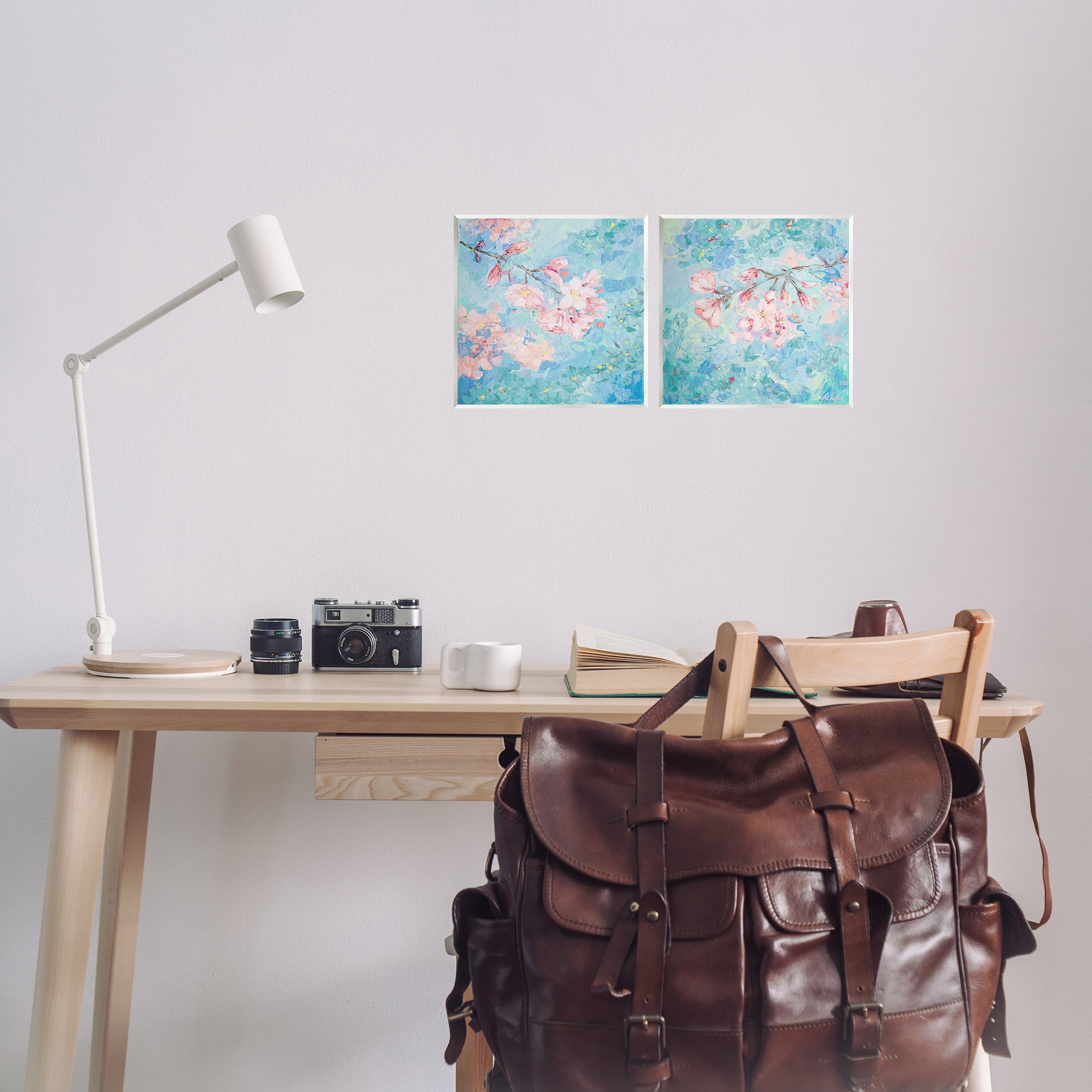 Stupell Industries Yoshino Cherry Blossoms Floral & Botanical Painting Unframed Art Print Wall Art, 12 x 12, Set of 2