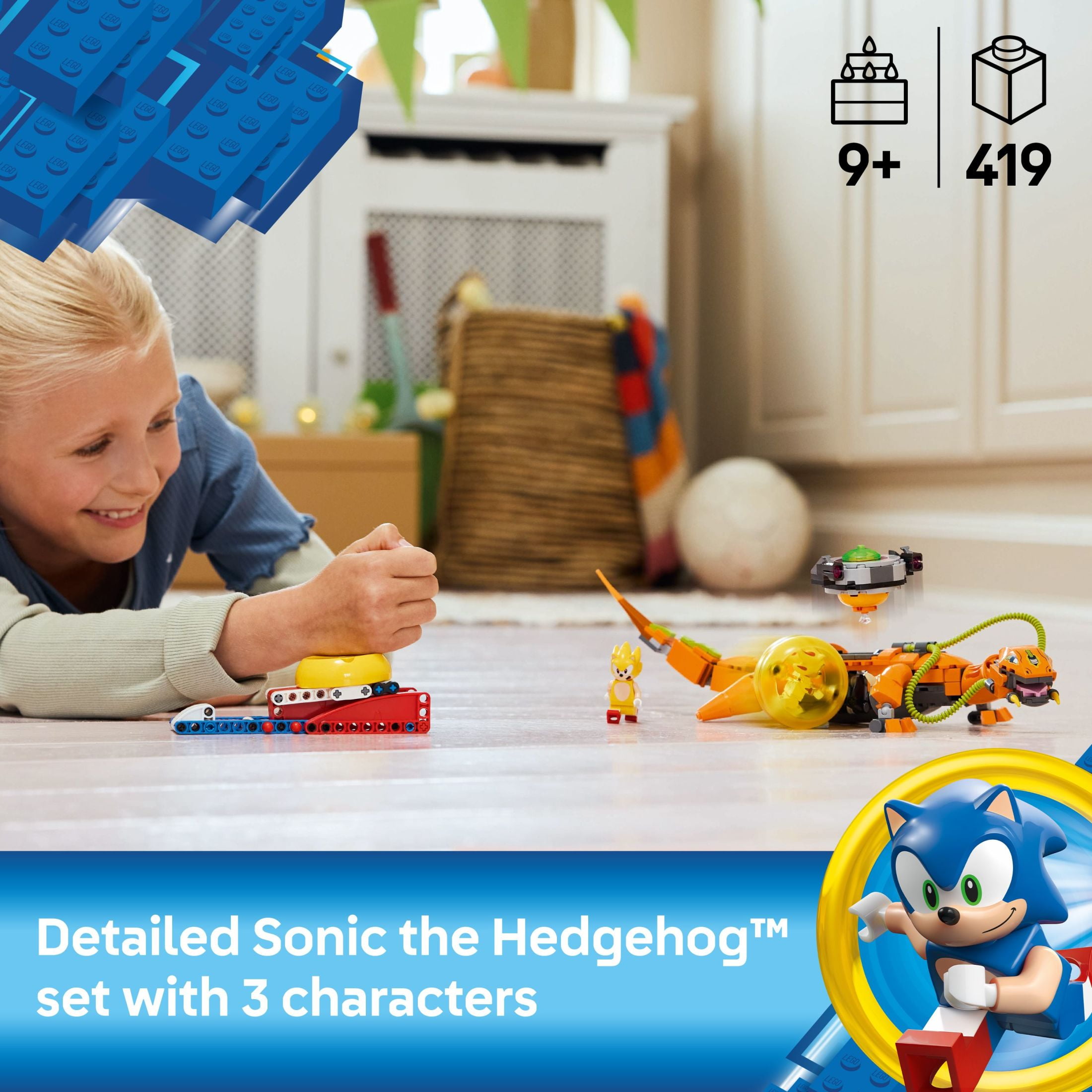 LEGO Sonic the Hedgehog Super Shadow vs. Biolizard - Building Toy for Kids, Boys and Girls, Ages 9+ - Pretend Play Set with 2 Minifigures and Speed Sphere Launcher - Gift Idea for Birthdays - 77003