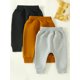 thumbnail image 3 of Gupgi, paquete de 10 pantalones de chándal para niños pequeños, 6M, 12M, 18M, 24M, 14T, pantalones casuales para niños, pantalones de correr activos de Color sólido para niños,Black Brown Grey, 3 of 7
