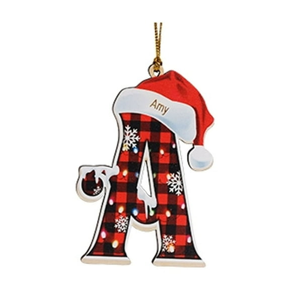 Personalized Letters Name Ornaments for Christmas Tree 2025, Family Christmas Ornaments Custom Christmas Ornament with Initials Xmas Hanging Gifts for Family Friends