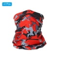 thumbnail image 3 of Uxcell Neck Gaiter, 4 Pack Breathable Cooling Face Cover Scarf for Cycling Running, Camo Red, 3 of 6