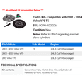 thumbnail image 2 of Clutch Kit - Compatible with 2001 - 2004 Volvo V70 T5 2002 2003, 2 of 2