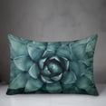 thumbnail image 3 of Creative Products Teal Succulent 14x20 Indoor / Outdoor Pillow, 3 of 3