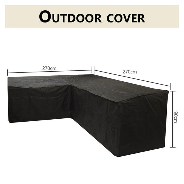CNKOO Furniture Cover Outdoor Garden Furniture L-Shape Protective Cover Sunscreen Sofa Cover Protector Windproof Washable