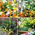 thumbnail image 3 of Price cut 8 Bundles Babysbreath Outdoor Artificial Fake Flowers UV Resistant Shrubs Plants, Faux Plastic For Indoor Outdoor Garden Porch Window Box Home Decor, 3 of 4
