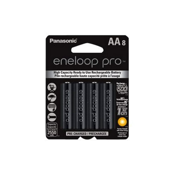 Panasonic Eneloop Pro AA High Capacity Ni-MH Battery (Pack of 8)