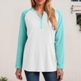 thumbnail image 5 of Godom Blouses for Women Fall Long Sleeves V Neck Tops Casual Knit Tunic Loose Fit T Shirt, 5 of 7