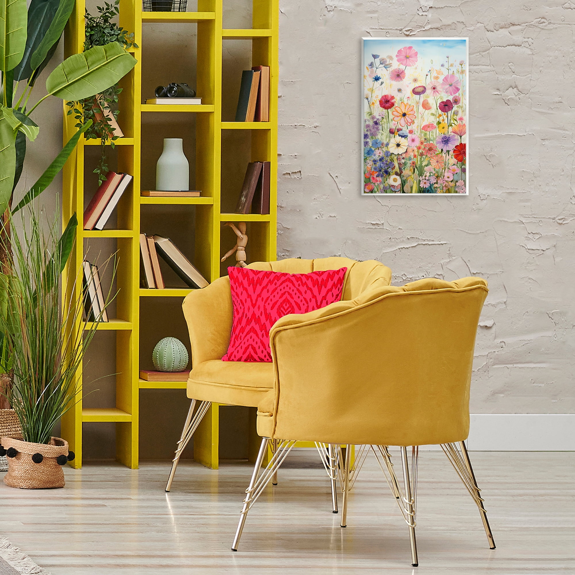 Stupell Industries Full Floral Garden Botanical & Floral Painting Unframed Art Print Wall Art, 13 x 19