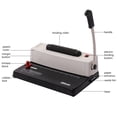 thumbnail image 4 of DENEST C348 Single Comb Binding Machine 46 Holes Coil Manual Coil Ring Binder A4 A5, 4 of 12