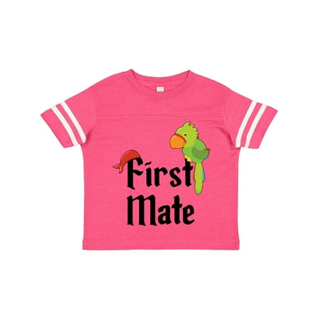 

Inktastic First Mate Pirate with Parrot and Bandanna Gift Toddler Boy or Toddler Girl T-Shirt
