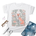 thumbnail image 3 of T-Shirts Stylés pour Femmes, Manches Courtes Décontractées, Col Rond, Haut avec Imprimé Unique pour le Quotidien et la Tenue, 3 of 3
