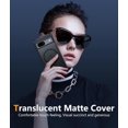 thumbnail image 3 of KOMI for Google Pixel 8A Case: Support Magnetic Charging Frosted Translucent Back Protective Phone Cover - Matte Military Grade Full Protection Drop Proof Shockproof Tough Cases - 6.1 inch (Black), 3 of 5