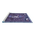 thumbnail image 2 of Ahgly Company Machine Washable Indoor Rectangle Animal Blue Traditional Area Rugs, 4' x 6', 2 of 4