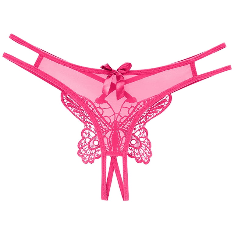 HUPOM Bladder Control Underwear For Women Panties For Women Open Crotch  Leisure Tie Comfort Waist Pink One Size 
