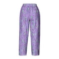 thumbnail image 6 of Kmdttou Capri Yoga Pants with Pockets for Women Capri Flared Pants High Waist Casual Loose Harlan Pants With Drawstring Solid Color Lace Up Pockets Fashionable Cropped Pants, 6 of 6