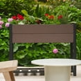 thumbnail image 4 of Cama Elevada para Jardín para Todo Clima con Repisa de Almacenamiento, Caja de Macetas de Vetas de Madera de HDPE y Resistente Estructura de Aluminio Negro para Verduras, Hierbas en Patio, Balcón, 4 of 7