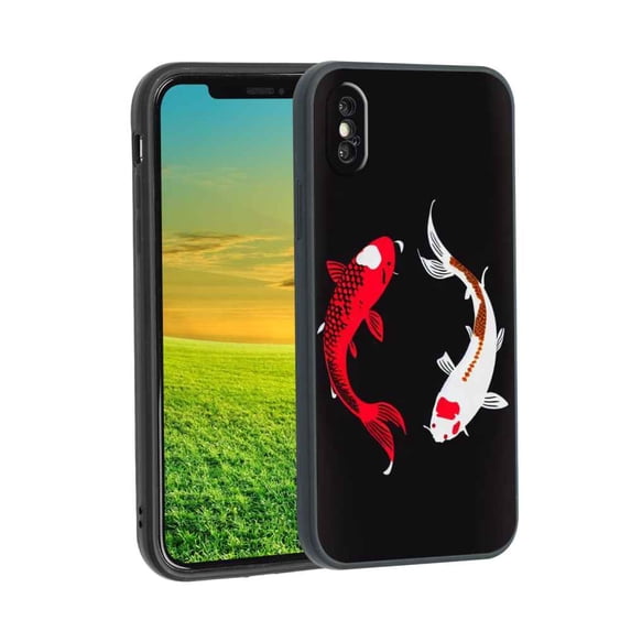 Compatible with iPhone XS Max Phone Case, Koi-Fish-6 Case Silicone Protective for Teen Girl Boy Case for iPhone XS Max