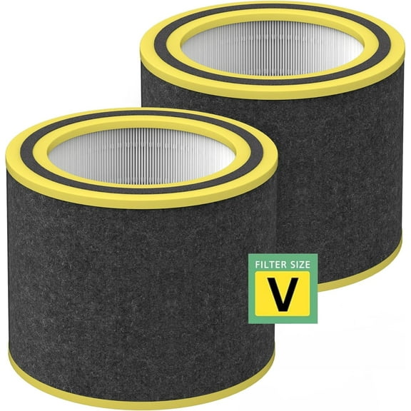 AC3000W Replacement Filter FLT151 Compatible with AC3000W AC3000B AP3151W and AC151 Air Purifier Airsafe Series, H13 True HEPA Filter V, 2 HEPA   4 Pre-Filter