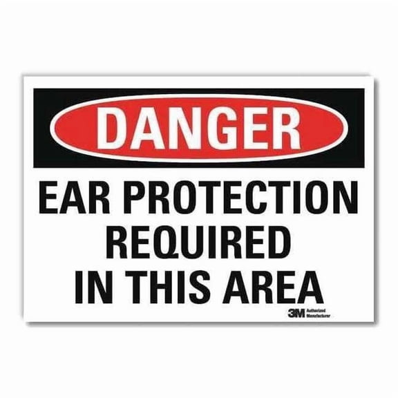 Lyle Danger Sign,Slf-Adhesv Mount,14inWx10inH, U3-1390-RD_14X10 U3-1390-RD_14X10