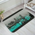 thumbnail image 2 of Aristuring Bridge Boats Cityscape Flannel Floor Mat Rectangle Soft Anti-Slip Carpet 16x24in, 2 of 8