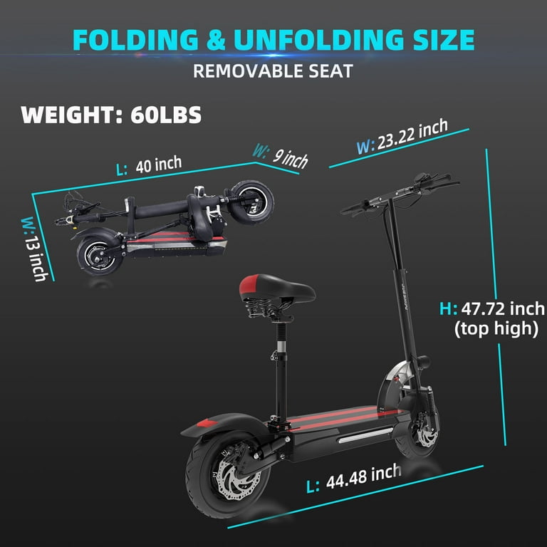 Fast 1200W Commuter Electric Scooter for Adults, 35Mph & 35Mile