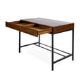 thumbnail image 5 of GDF Studio Elrod Industrial Dark Oak Acacia Wood Storage Desk with Rustic Metal Iron Accents, 5 of 10