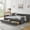 DARK GREY, variant on Queen Size Daybed with Drawers Upholstered Tufted Sofa Bed, Button Tufted Back with Nailhead Trim, Beige Linen, 84.5x63.5x26.5