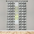thumbnail image 3 of Ambesonne Wolf Window Curtains, Forest Animals and Leaves, Each 28" W x 63" L, Dark Grey Cadet Blue, 3 of 3