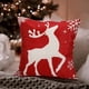 thumbnail image 2 of Fundas de cojín de Navidad 18 x 18 Juego de 4 decoraciones navideñas Funda de cojín de almohada de estilo rústico para decoración del hogar, 2 of 5