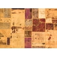 thumbnail image 1 of Ahgly Company Indoor Rectangle Patchwork Orange Transitional Area Rugs, 8' x 10', 1 of 4