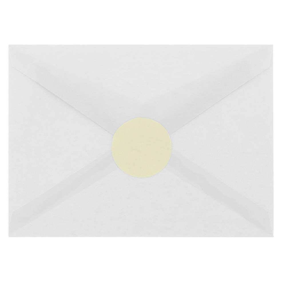 JAM Paper Circle Label Sticker Seals, 1 2/3 in Diameter, Ivory, 120 Round Labels per Pack