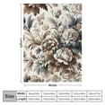 thumbnail image 4 of nygtbtfer Blanket Brown Cream Grey Teal Floral Soft Blankets and Throws for Sofa Watercolor Flower Rustic Abstract Modern Ultra Soft Bedspread Microfiber Blankets for Home Bed Couch Gift Idea  White, 4 of 6