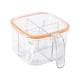 thumbnail image 1 of Caja de condimentos de 4 compartimentos Contenedor de especias Caja de condimentos Accesorios Condimento Naranja, 1 of 9