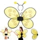 thumbnail image 2 of Alas de abeja de Halloween para niños y niñas, disfraz de malla amarilla, diadema de animal para cosplay, accesorios de fiesta de fantasía, 2 of 8