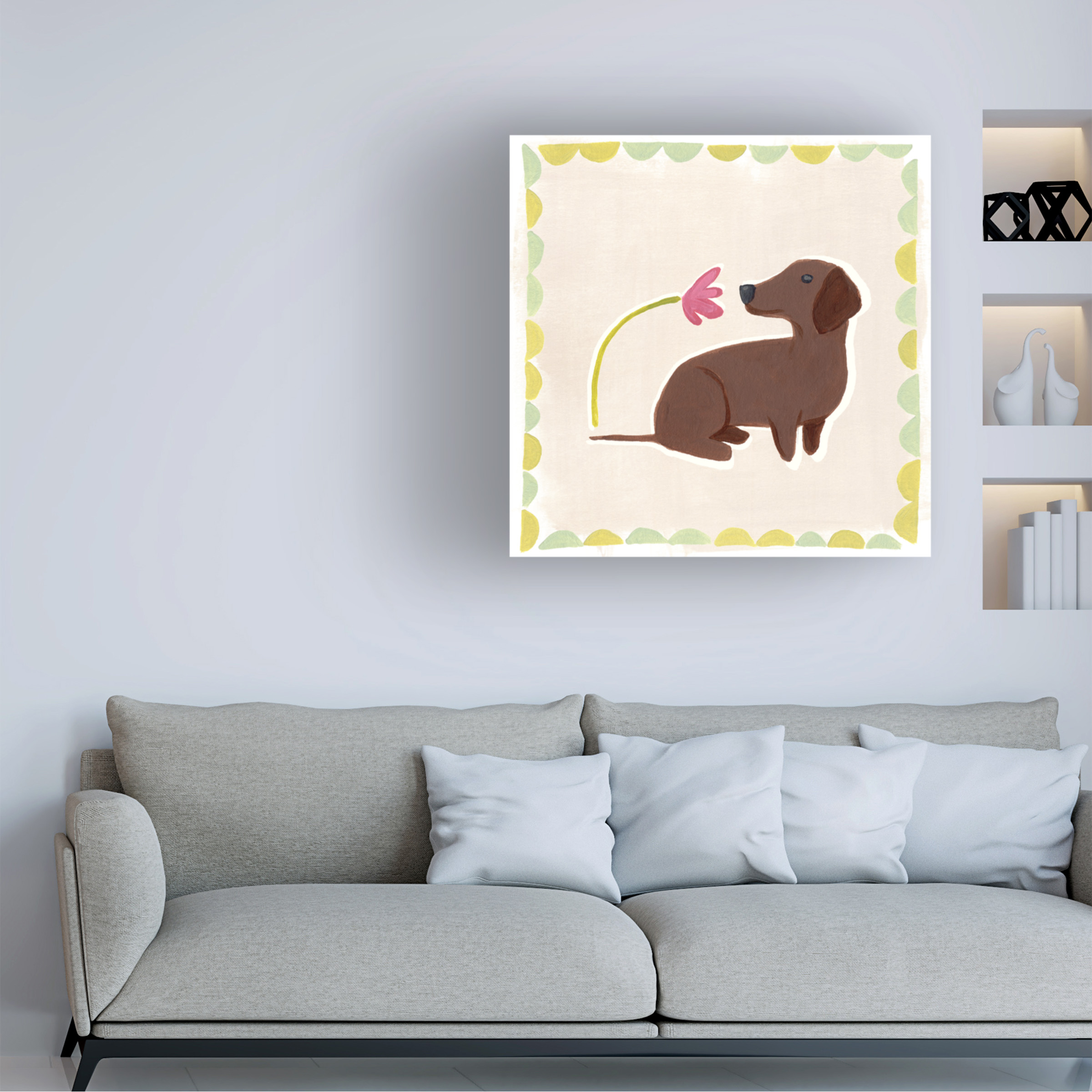 June Erica Vess 'Dachshund Delight III' Canvas Art