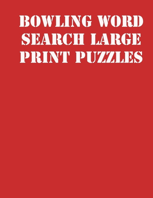 Bowling Word Search Large print puzzles large print puzzle book.8