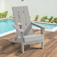 thumbnail image 3 of ACEGOSES Folding Adirondack Chair,Outdoor Patio Chair w/ Wide Armrests, Light Gray/4Pcs, 3 of 9