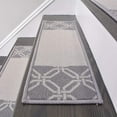 thumbnail image 4 of Stair Treads Skid Slip Resistant Backing Indoor Carpet Stair Treads Lattice Border Moroccan Design 8 ½ inch x 26 ¼ inch (Set of 2, Grey), 4 of 5