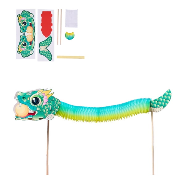Chinese Snake Dance Assembly Toy Set Handmade 3D Snake Paper Puppet Set for Children Adult School Kindergarten